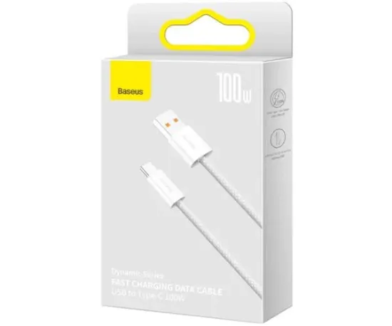 Кабелі Baseus Type-C 100W 2.0m Dynamic CALD000702 White