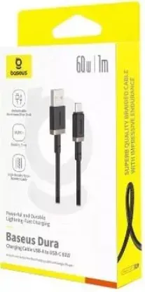 Кабелі Baseus Type-C 60W 1.0m Dura (P10377802U01-00) Black Gold