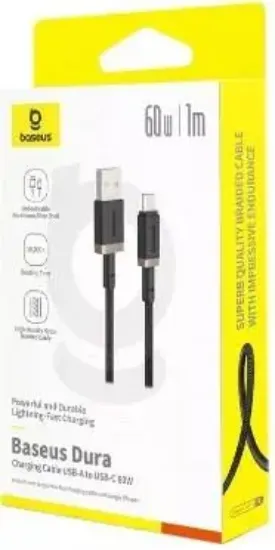 Кабелі Baseus Type-C 60W 1.0m Dura (P10377802U01-00) Black Gold