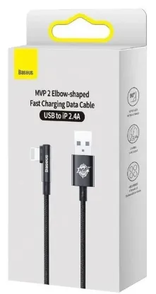 Кабелі Baseus Type-C to Lightning 20W 1.0m MVP2 Elbow-shaped CAVP000201 Black
