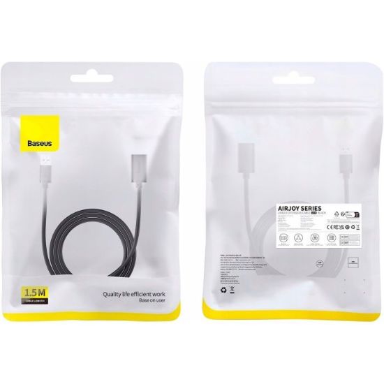 Кабелі Baseus USB2.0 Extension Cable 0.5m Airjoy B00631100111-00 Black