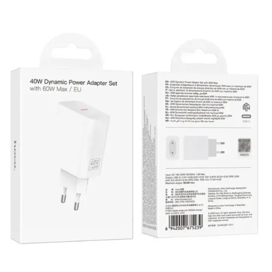 Зарядка 220V HOCO C162A PD40W 1USB-C White