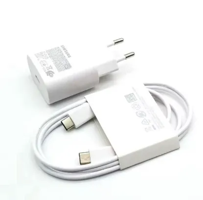 Зарядка 220V Samsung 25W Power Adapter EP-T2510XWEGEU Type-C to Type-C Cable White