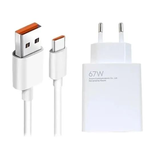 Зарядка 220V Xiaomi 67W HyperCharge Combo Type-A (BHR9465EU) White 1094303