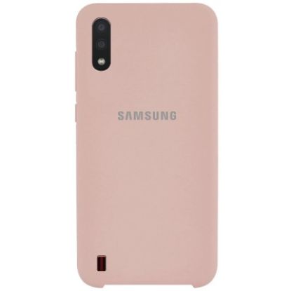 Чохол-накладка Silicone Case (силикон Soft Touch) Samsung A015 Pink