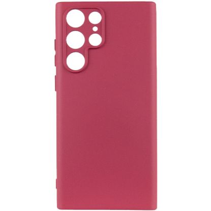 Чохол-накладка Silicone Case Full Camera Samsung S24 Ultra Marsala