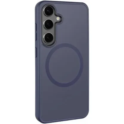Чохол-накладка Buttons Samsung S936 S25+ MagSafe Metal Navy Blue