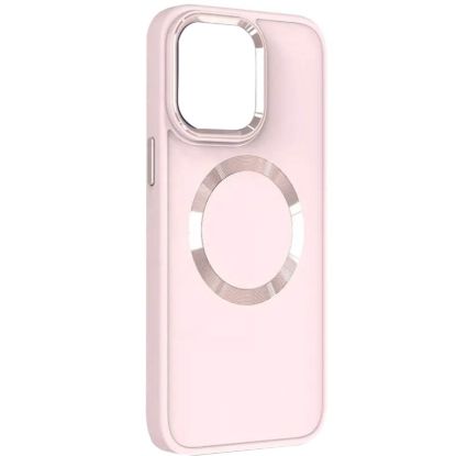 Чохли iPhone Bonbon iPhone 12 Pro Max Metal Style MagSafe Light Pink