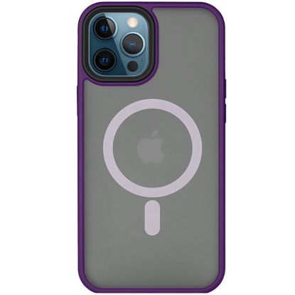 Чохли iPhone Buttons iPhone 15 Pro Max MagSafe Metal Dark Purple