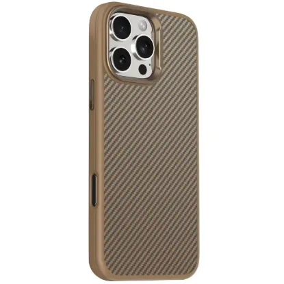 Чохли iPhone Carbon iPhone 16 Pro MagSafe Golden Rose