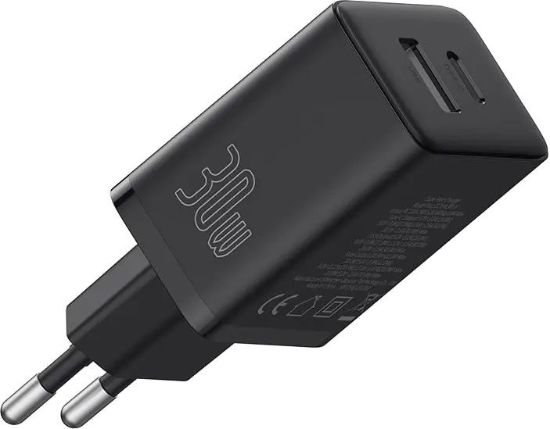 Зарядка 220V Baseus Cube Fast Charger C+U 30W Black