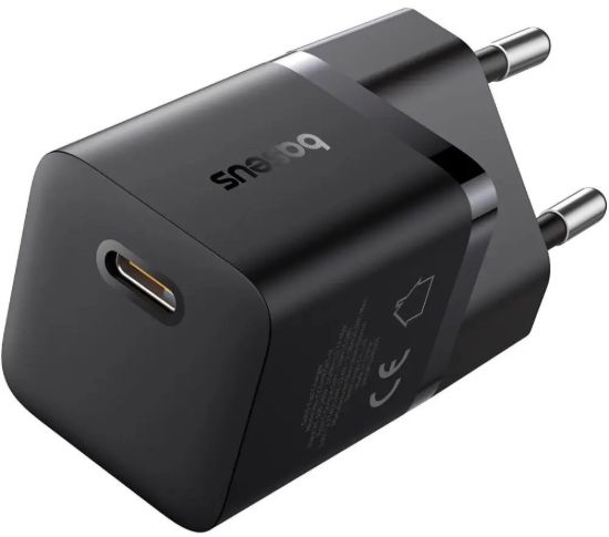 Зарядка 220V Baseus GaN5 Fast Charger (mini) 1C 20W EU Black