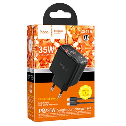 Зарядка 220V HOCO CS41A PD35W/1xType-C Black
