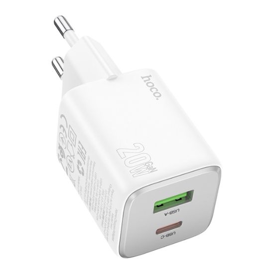 Зарядка 220V HOCO N41 PD20W/QC3.0/1xUSB/1xType-C White