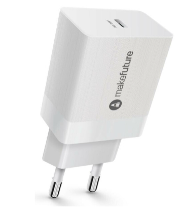 Зарядка 220V Make MCW-311PWH 25W/PD/1xType-C White