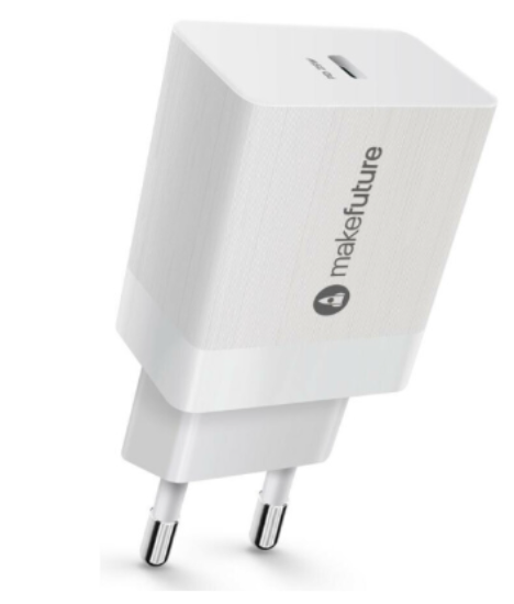 Зарядка 220V Make MCW-311PWH 25W/PD/1xType-C White