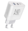 Зарядка 220V Make MCW-326PWH 30W/PD/QC3.0/1xUSB/1xType-C White