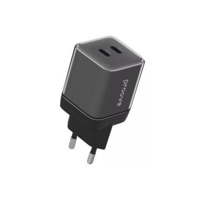 Зарядка 220V Proove Pure GaN Max Type-C + Type-C 67W Black