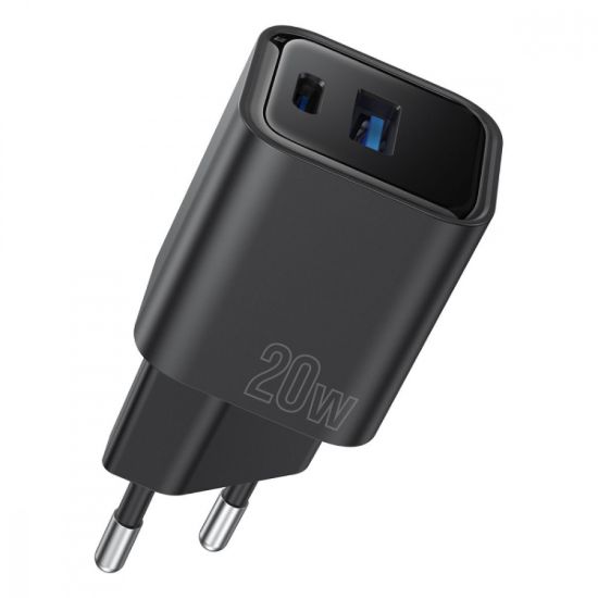 Зарядка 220V Proove Silicone Power Plus Type-C + USB 20W Black