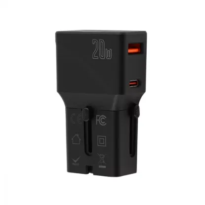 Зарядка 220V Yesido MC17 Mini Charger 20W Black