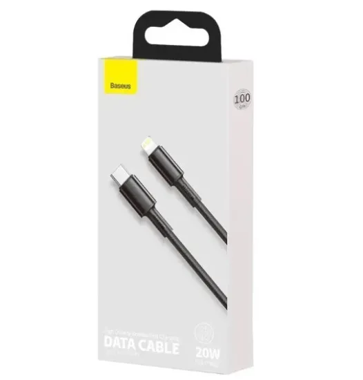  Зображення Кабелі Baseus Type-C to Lightning 20W 1.0m High Density Braided CATLGD-01 Black 