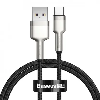  Зображення Кабелі Baseus Type-C 66W 1.0m Cafule Metal CAKF000101 Black 