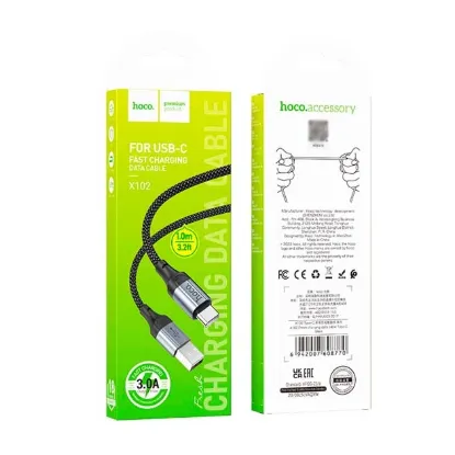 Кабелі HOCO X102 Type-C 3.0A 1.0m Black