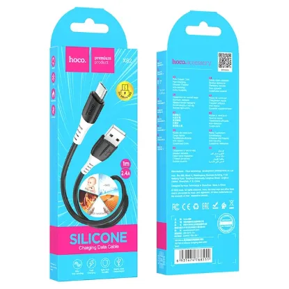 Кабелі HOCO X82 microUSB 2.4A 1.0m Black