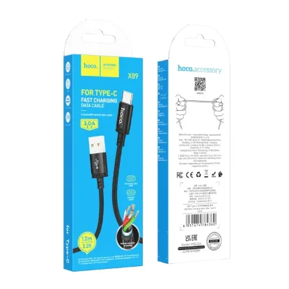 Кабелі HOCO X82 Type-C 3.0A 1.0m Black
