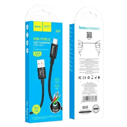 Кабелі HOCO X89 Type-C 3.0A 1.0m Black