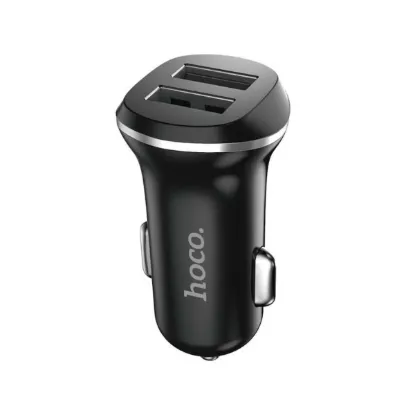 Зарядка 12V Hoco 2.1A 2USB Z1 Black