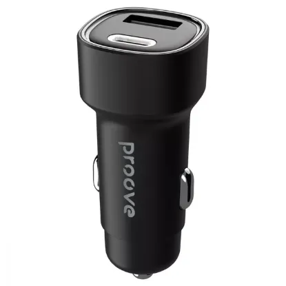 Зарядка 12V Proove Flash 48W Type-C + USB Black