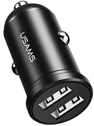 Зарядка 12V Usams C20 2.4A/2xUSB Black