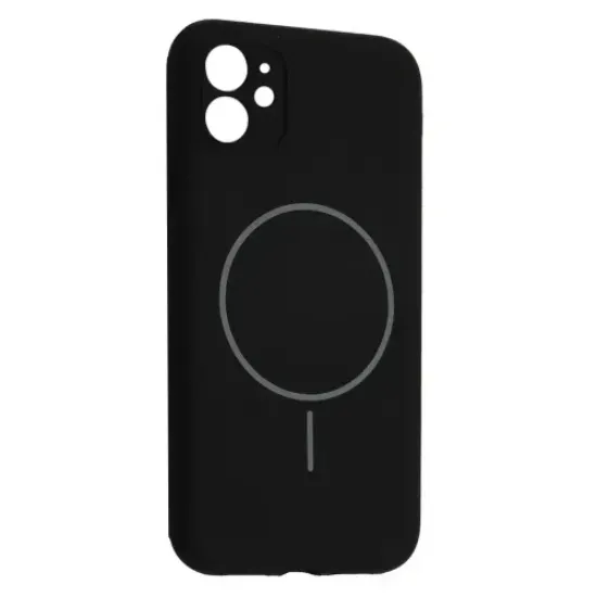 Чохли iPhone Silicone Case Full Camera MagSafe iPhone 11 Black