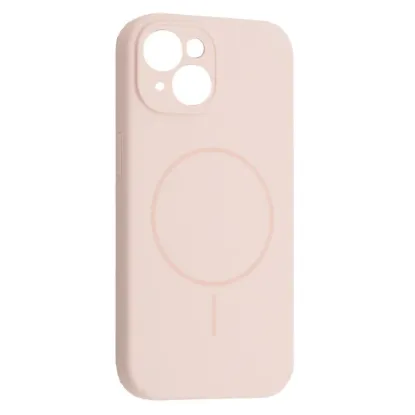 Чохли iPhone Silicone Case Full Camera MagSafe iPhone 14 Chalk Pink