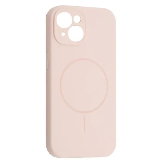 Чохли iPhone Silicone Case Full Camera MagSafe iPhone 14 Chalk Pink