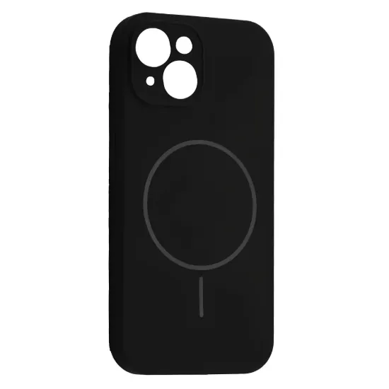 Чохли iPhone Silicone Case Full Camera MagSafe iPhone 15 Black