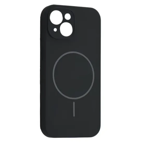 Чохли iPhone Silicone Case Full Camera MagSafe iPhone 15 Midnight Blue