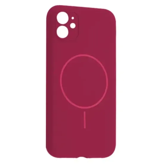 Чохли iPhone Silicone Case Full Camera MagSafe iPhone 11 Manyue Red