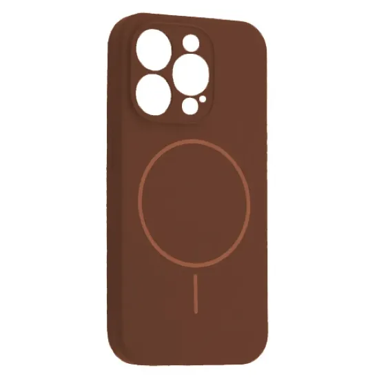 Чохли iPhone Silicone Case Full Camera MagSafe iPhone 14 Pro Max New Brown