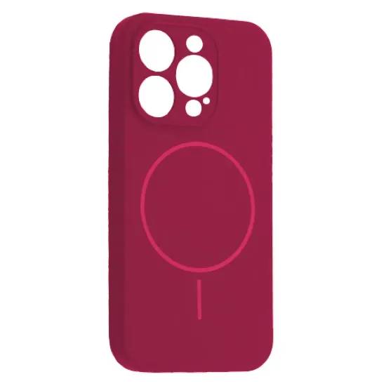 Чохли iPhone Silicone Case Full Camera MagSafe iPhone 16 Pro Manyue Red