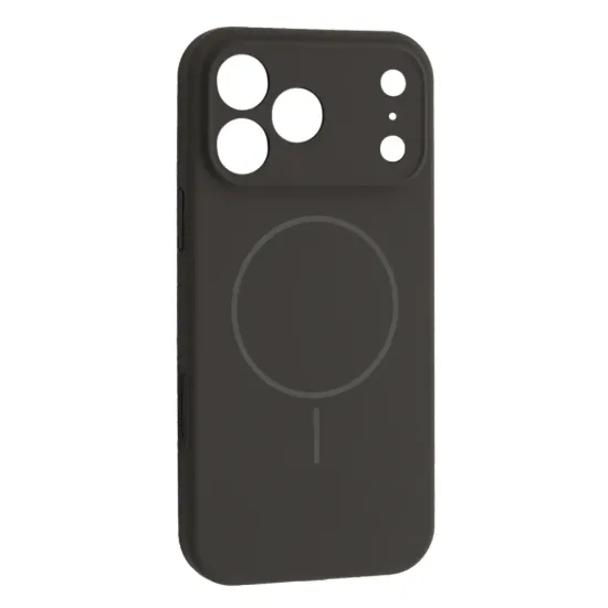 Чохли iPhone Silicone Case Full Camera MagSafe iPhone 17 Pro Charcoal Grey Black