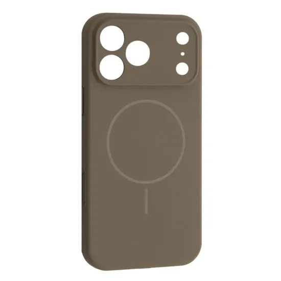 Чохли iPhone Silicone Case Full Camera MagSafe iPhone 17 Pro Max Titanium Gray