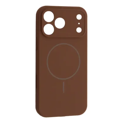 Чохли iPhone Silicone Case Full Camera MagSafe iPhone 17 Pro New Brown