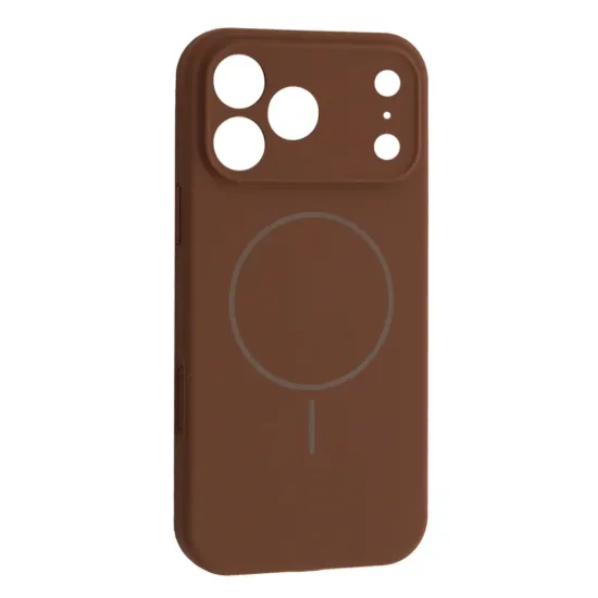 Чохли iPhone Silicone Case Full Camera MagSafe iPhone 17 Pro New Brown