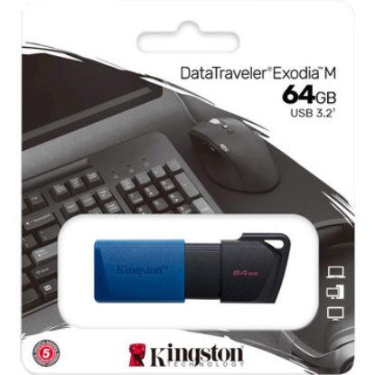 USB накопичувачі Kingston 64Gb DT Exodia M USB3.2 Black Blue