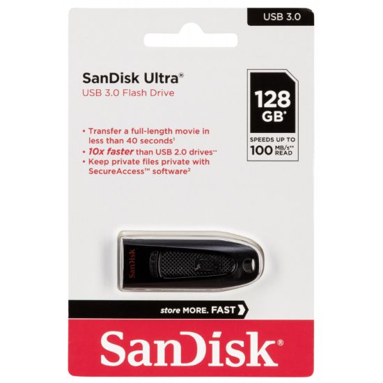 USB накопичувачі SanDisk 128Gb USB 3.0 Ultra Black