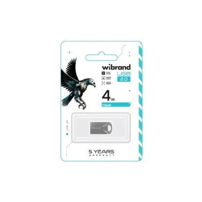 USB накопичувачі Wibrand 4Gb Hawk Silver