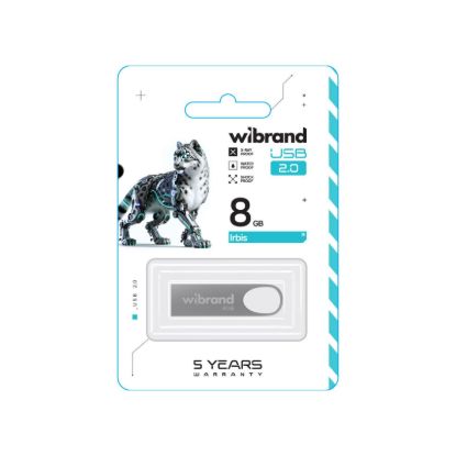USB накопичувачі Wibrand 8Gb Irbis Silver