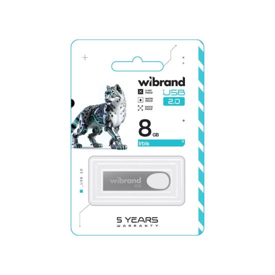 USB накопичувачі Wibrand 8Gb Irbis Silver